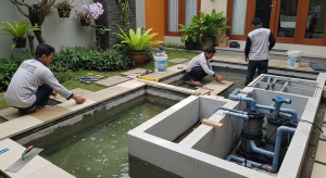 Jasa Pembuatan Kolam Koi Profesional Di Wilayah Kabupaten Mempawah